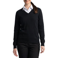 Cross Women's Gina V -Neck Golf -Strick - Schwarz