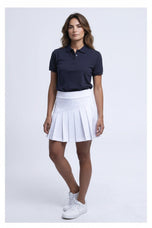 Cross Women's Solid Pleat Golf Skort - White