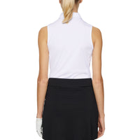 J.Lindeberg Women's Dena Sleeveless Golf Polo Shirt - White
