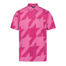 Eastside Golf Snap Placket Hahnentritt-Poloshirt – Fuchsia