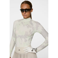 J. Lindeberg Women's Ella Print Kompression Golfhemd - Warp Ambrosia