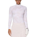 J. Lindeberg Women&#39;s Ella Print Kompression Golfhemd - Warp Grey Lilac