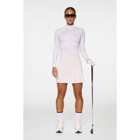 J. Lindeberg Women's Ella Print Kompression Golfhemd - Warp Grey Lilac