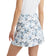 G/Fore Damen Photo Floral Silky Tech Nylon A-Linie Golfskort – Snow