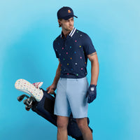 G/Vordere bestickte Tech -Trikot -Golf -Polo -Hemd - Twilight
