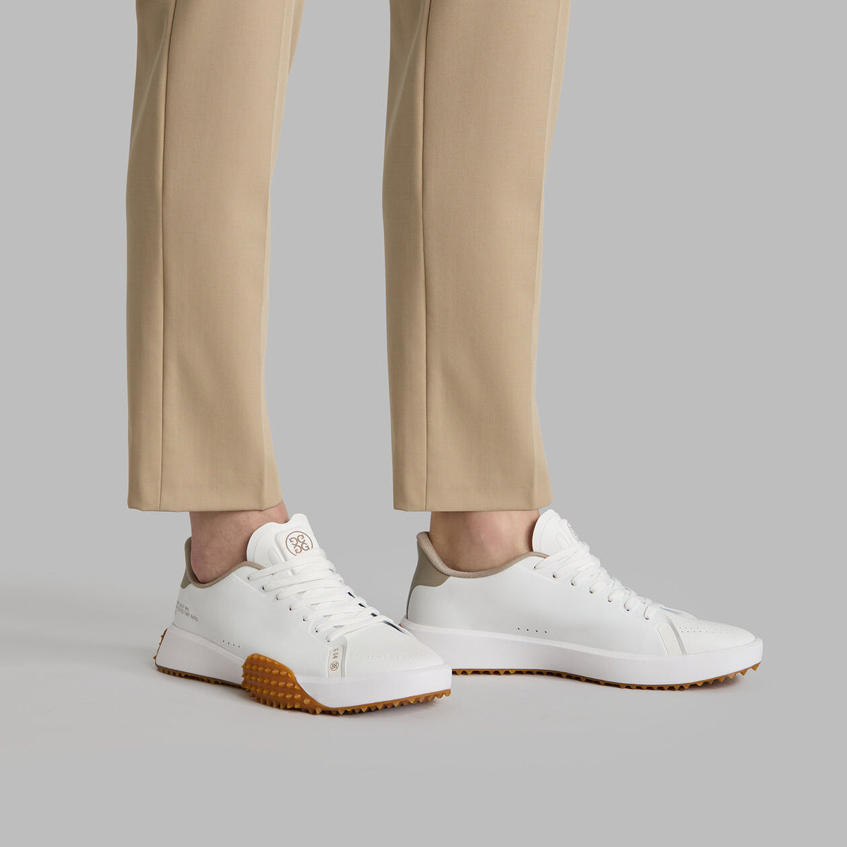 G/vorg.112 Ledergolfschuhe - Dune/Gum