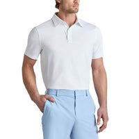 G/Vordere Melange Ice Nylon Golf Poloshirt - Schneeschmelz