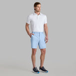 G/Vordere Melange Ice Nylon Golf Poloshirt - Schneeschmelz