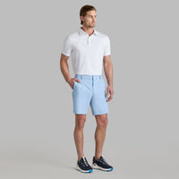 G/Vordere Melange Ice Nylon Golf Poloshirt - Schneeschmelz