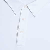 G/Vordere Melange Ice Nylon Golf Poloshirt - Schneeschmelz