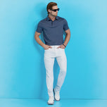 G/Vordere Melange Ice Nylon Golf Polo -Hemd - Twilight Melange