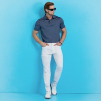 G/Vordere Melange Ice Nylon Golf Polo -Hemd - Twilight Melange