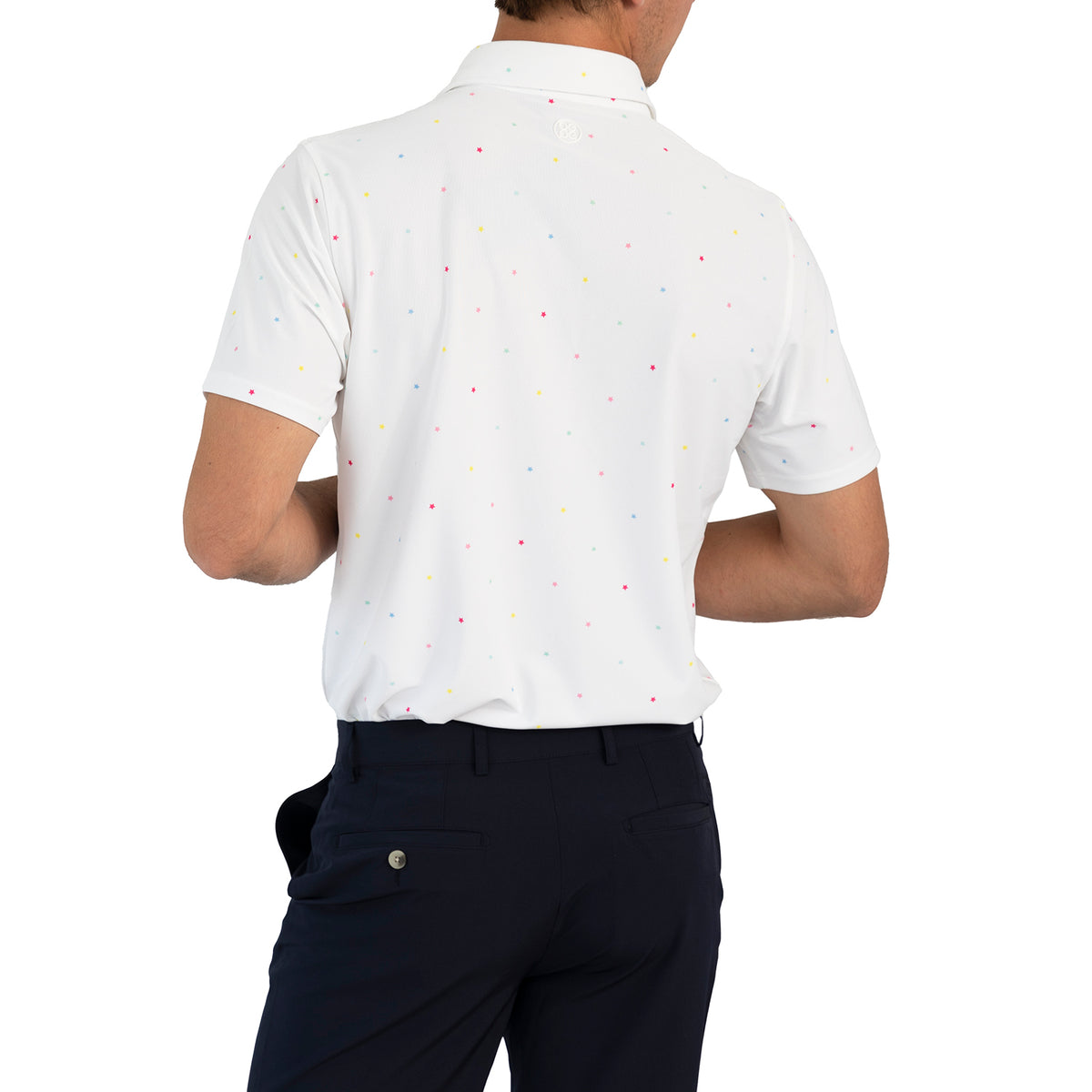 G/Vordere Mini Stars Tech Pique Golfhemd - Schnee