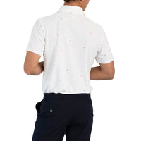 G/Vordere Mini Stars Tech Pique Golfhemd - Schnee