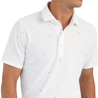 G/Vordere Mini Stars Tech Pique Golfhemd - Schnee