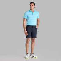 G/Vordere Multi -Streifen -Tech Pique Performance Golf Polo -Hemd - Brise