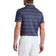 G/Vordere Multi -Streifen -Tech Pique Performance Golf Polo Shirt - Twilight/Lava