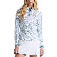 G/vor Frauen aye poppy shield Silky Tech 1/4 Zip Pullover - Schnee