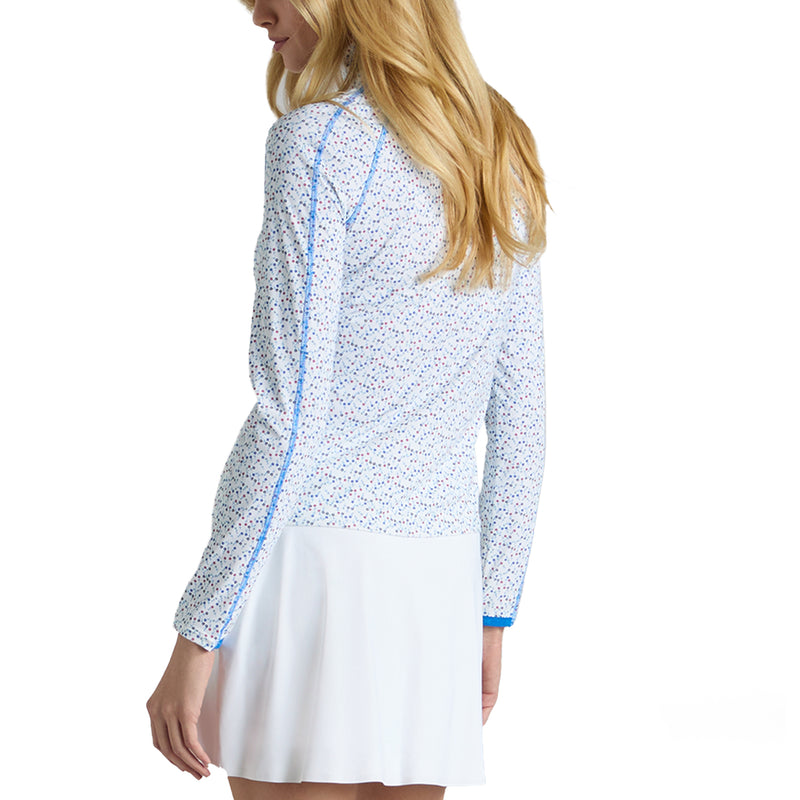 G/vor Frauen aye poppy shield Silky Tech 1/4 Zip Pullover - Schnee
