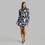G/Vordere Frauen Blur Blural Print Tech Jersey Golf Skort - Onyx