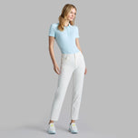 G/Vordere der karierten Kragen mit Ribbed -Tech -Golfpolo -Hemd von Frauen - Tagesanbruch