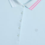 G/Vordere der karierten Kragen mit Ribbed -Tech -Golfpolo -Hemd von Frauen - Tagesanbruch