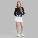 G/Fore Damen-Golfpullover aus Baumwollmischung mit Rundhalsausschnitt – Twilight