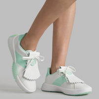 G/vor Frauen G.112 perforiertes Leder Kiltie Golfschuhe - Schnee/Menthol