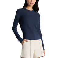 G/Vordere Pointelle G Crewneck Golfpullover - Twilight
