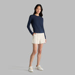 G/Vordere Pointelle G Crewneck Golfpullover - Twilight