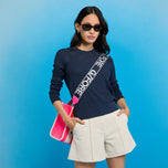 G/Vordere Pointelle G Crewneck Golfpullover - Twilight