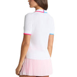 G/Fore Damen-Golfpoloshirt aus Rippstrick – Snow