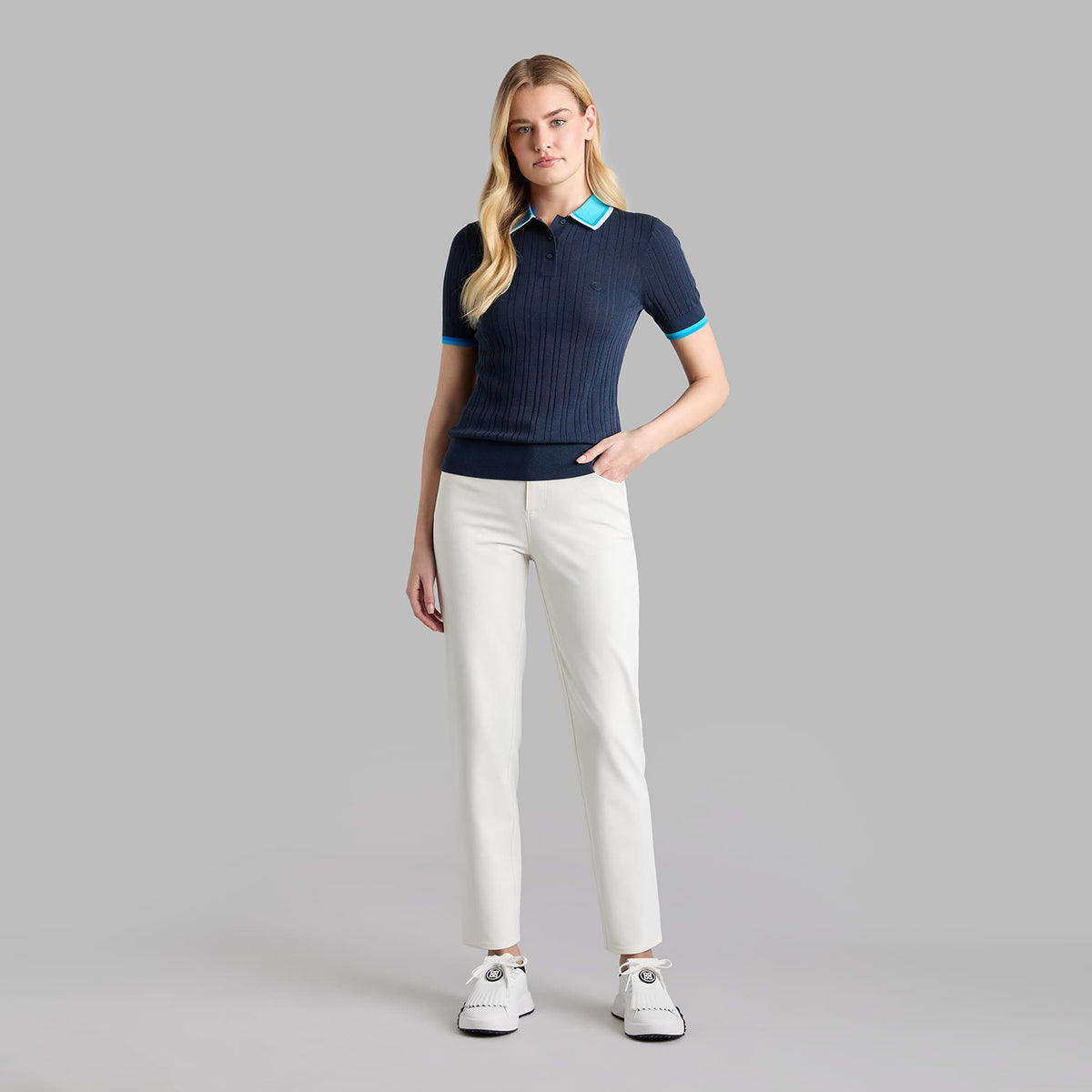 G/vor Frauen Schattenstreck 5 Taschengolf Pant - Kreide weiß