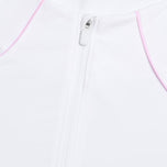 G/Fore Women's Silky Tech Nylon 1/4 Zip Sun Shield Golf Pullover - Snow/Blush