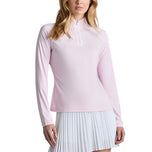 G/Fore Damen-Golfpullover aus seidigem Tech-Nylon mit 1/4-Reißverschluss – Blush