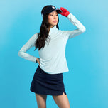 G/Fore Damen-Golfpullover aus seidigem Tech-Nylon mit 1/4-Reißverschluss – Tagesanbruch