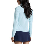 G/Fore Damen-Golfpullover aus seidigem Tech-Nylon mit 1/4-Reißverschluss – Tagesanbruch