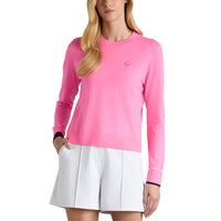 G/Vordere Frauen Happy G's Merion Wool Golf Pullover - Knockout Pink