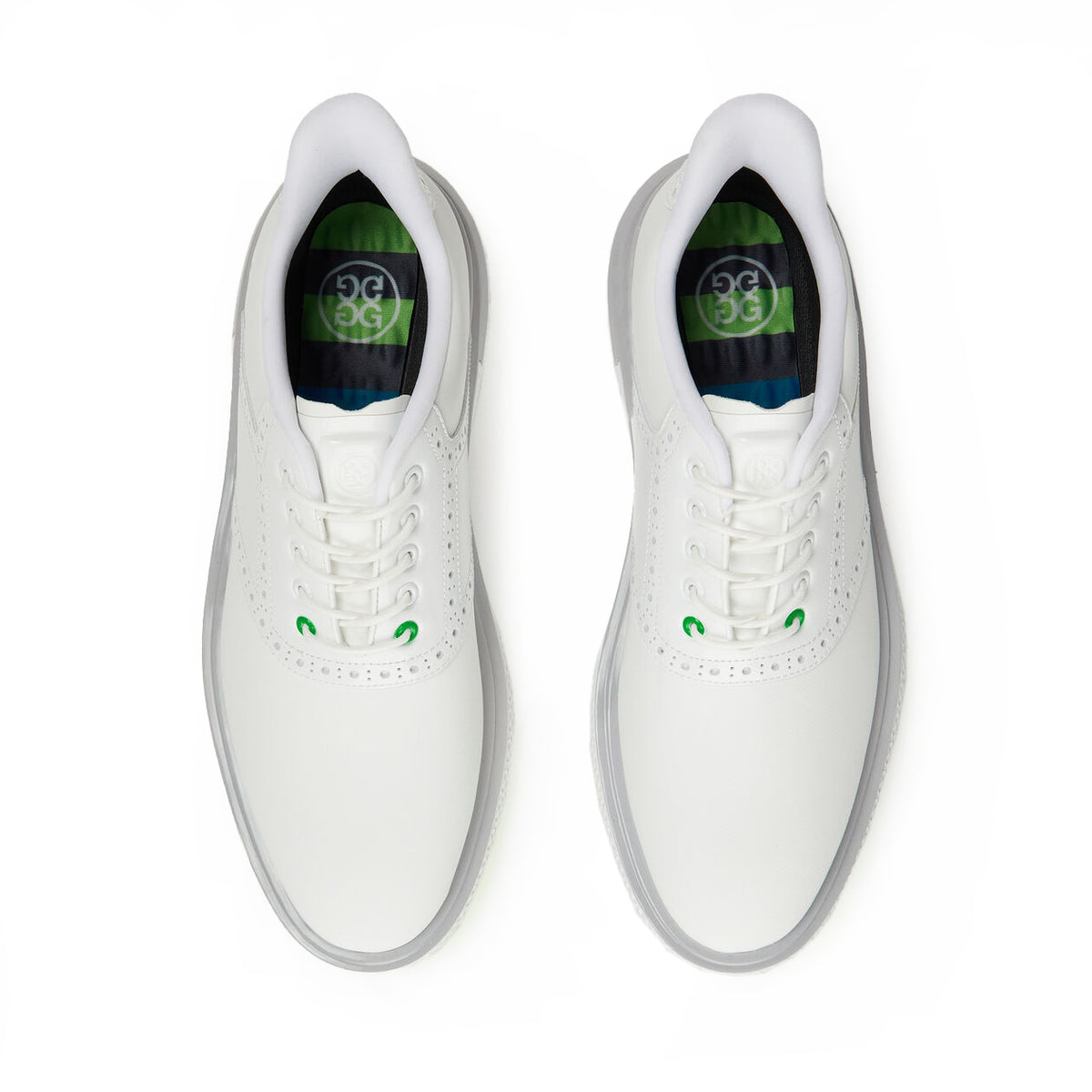 G/ Vordere Gallivan2r Brogue Sattel Golfschuhe - Schnee/ Nimbus