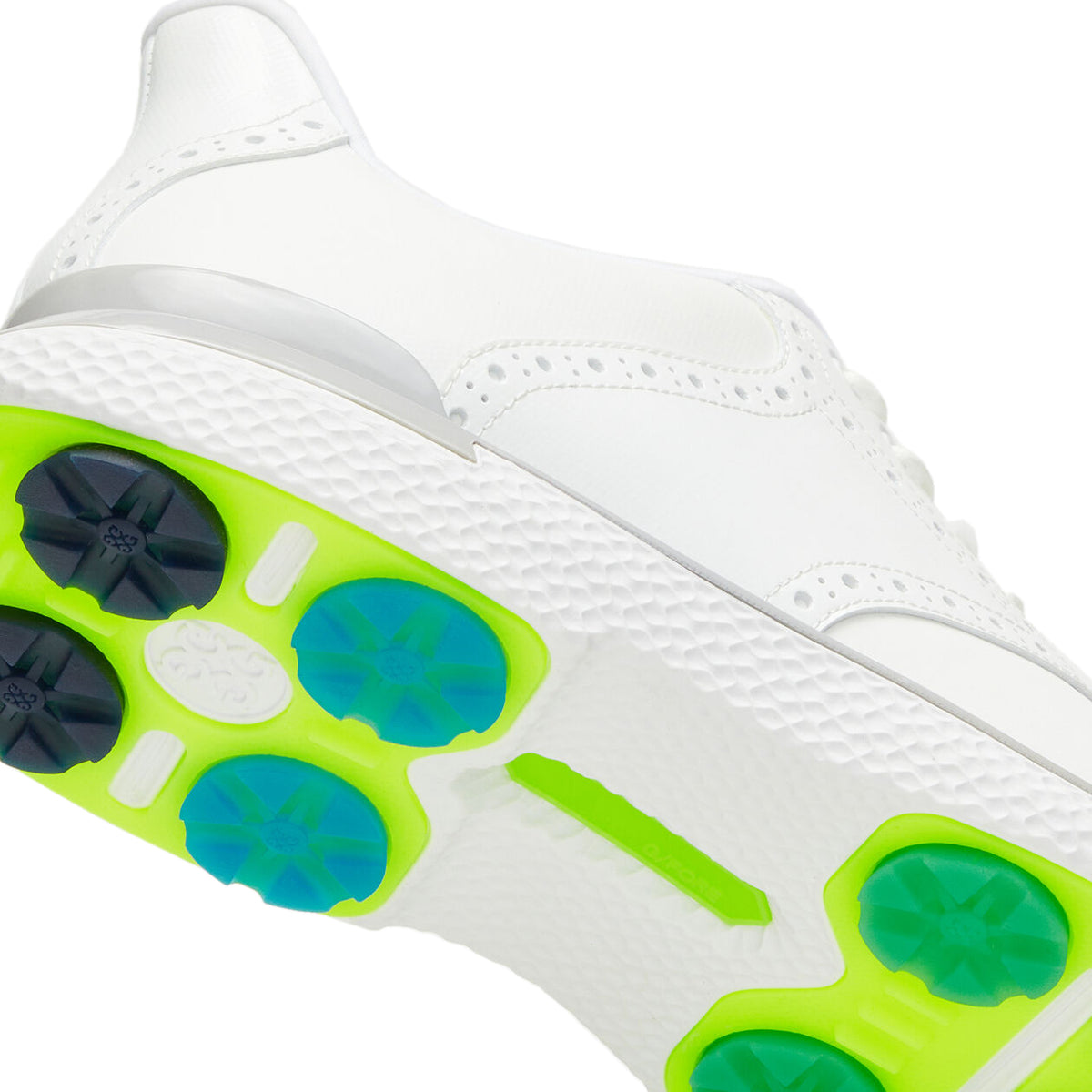 G/ Vordere Gallivan2r Brogue Sattel Golfschuhe - Schnee/ Nimbus