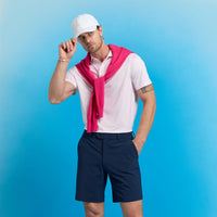 G/Fore Hydrangea Tech Jersey Golf Polo Shirt - Blush
