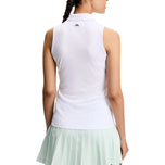 J.Lindeberg Damen Dena Ärmelloses Golf-Poloshirt – Weiß