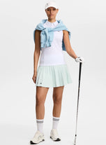 J.Lindeberg Damen Dena Ärmelloses Golf-Poloshirt – Weiß