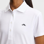 J.Lindeberg Damen Bridge Golf Poloshirt – Weiß