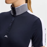J.Lindeberg Damen Pip Golf-Poloshirt – Moonbeam
