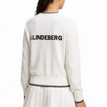 J.Lindeberg Damen Clarissa Windbreaker Golfpullover – Weiß