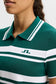 J.Lindeberg Damen Athena Gestricktes Golf-Poloshirt – Forest Biome