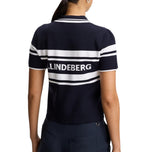 J.Lindeberg Athena gestricktes Golf-Poloshirt für Damen – JL Navy