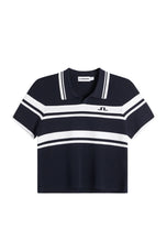J.Lindeberg Athena gestricktes Golf-Poloshirt für Damen – JL Navy