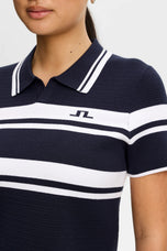J.Lindeberg Athena gestricktes Golf-Poloshirt für Damen – JL Navy